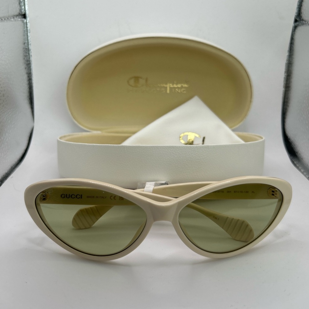 NWT Gucci  Women's Cream Cat-Eye Sunglasses